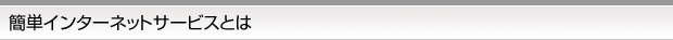 簡単インターネットサービスとは